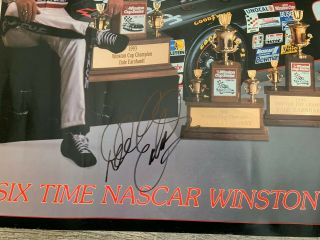 Historic Dale Earnhardt 6 - time Champion poster w/LARGE Dale Earnhardt signature 2
