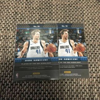 2 Lot！True 1 of 1！17 - 18 Panini Player of the Day Basketball Dirk Nowitzki 1/1 ！ 3