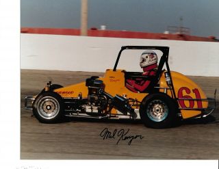 Autographed Mel Kenyon Usac Midget Car Auto Racing Photograph