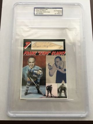 Frank King Clancy Cut Signature Psa/dna Authentic Maple Leafs