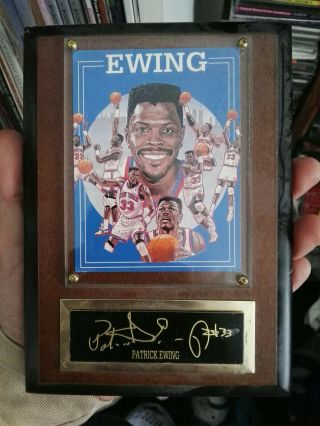 Nba Patrick Ewing Sports Impressions Mini Plaque York Knicks