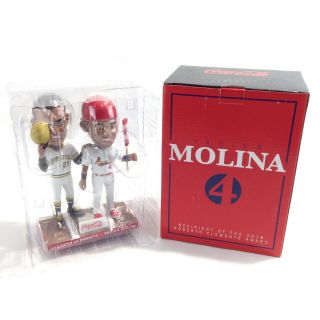 St.  Louis Cardinals Yadier Molina And Roberto Clemente Double Bobblehead,  Euc