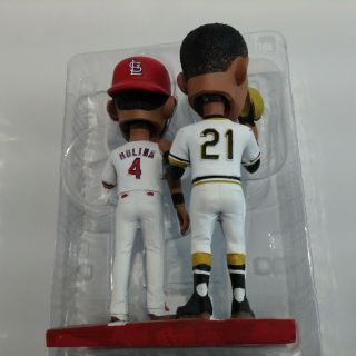 ST.  LOUIS CARDINALS Yadier Molina and Roberto Clemente Double Bobblehead,  EUC 3