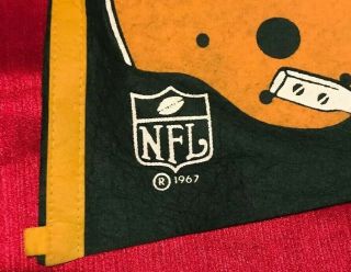 Vtg NFL GREEN BAY PACKERS 1967 Single Bar PENNANT Banner (29.  5 
