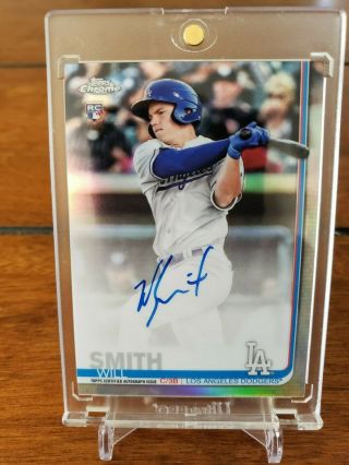 Will Smith Rookie 2019 Topps Chrome Refractor Auto Sp /499 Dodgers Rc Mint