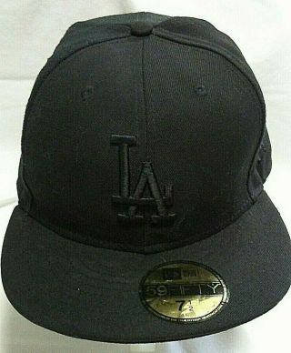 La Dodgers " Blackout " Fitted Hat Era 59fifty (black) Men 