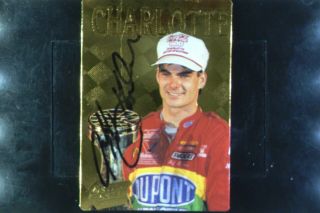 1994 Action Packed Jeff Gordon 24kt Gold Autograph Card With