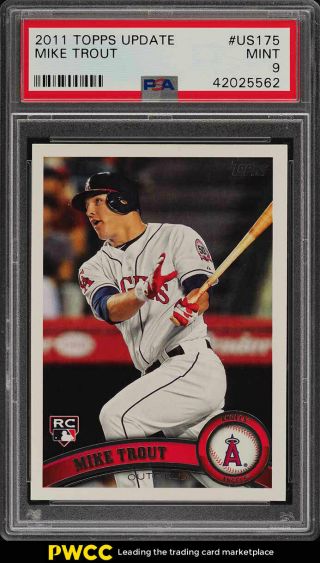 2011 Topps Update Mike Trout Rookie Rc Us175 Psa 9 (pwcc)