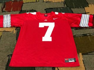 Ohio State Buckeyes 7 Nike College Mens Jersey L