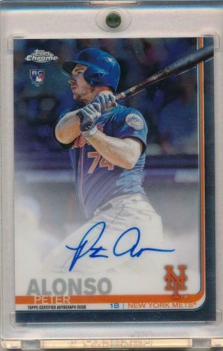 Peter Alonso 2019 Topps Chrome Rookie Auto On Card Rc