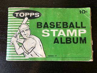 1961 Topps Baseball Stamp Album Incl.  Aaron,  Mays,  Drysdale,  Berra