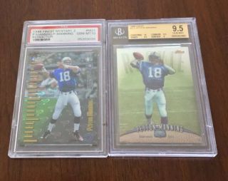 1998 Peyton Manning Finest Rc Mystery Refractor Psa 10 One Card