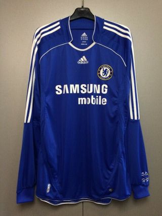 Chelsea 2006 - 2008 Home Football Soccer Long Sleeve Adidas Shirt Jersey Size Xl