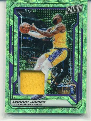 Lebron James 2019 The National Vip Gold Pack Jersey Green Scope Prizm 11/25