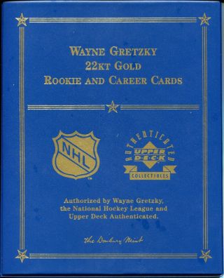 Weeda Upper Deck Nhl Wayne Gretzky 22kt Gold Rookie & Career Cards,  Danbury