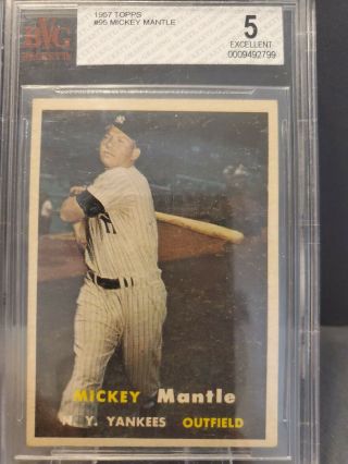 1957 Topps Baseball Mickey Mantle 95 Psa 5 Yankees Ex Hof