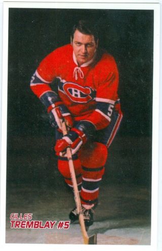 3 1/2 " X 5 1/2 " Montreal Canadiens Habs Molson Alumni Postcard - Gilles Tremblay