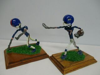 2 Orig David Brugetta Wirezoid Sculptures Ny Giants Lawrence Taylor & Hampton