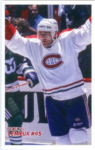 3 1/2 " X 5 1/2 " Montreal Canadiens Habs Molson Alumni Postcard - Jocelyn Lemieux