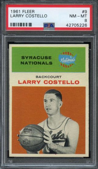 1961 - 62 Fleer 9 Larry Costello Psa 8 Ds7843