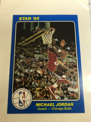 1984 - 85 Star Court Kings 5x7 Michael Jordan 26 Rookie Rc Year Card