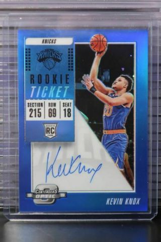 2018 - 19 Contenders Optic Kevin Knox Blue Rc Auto Autograph 53/99 Knicks Aa