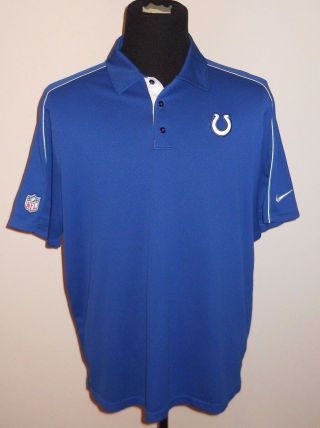 On Field Nike Indianapolis Colts Football Polo Shirt Men 