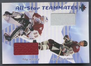 2001 In The Game Itg All - Star Teammates Wayne Gretzky Patrick Roy Jersey