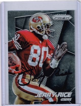 2014 Panini Prizm Jerry Rice 49ers Wr Hand Signed Autograph Card 4