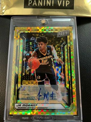 2019 Panini National Vip Gold Pack Grizzlies Ja Morant Rc Auto Ssp Gold 