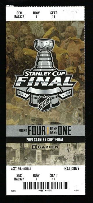 2019 Boston Bruins & St.  Louis Blues Game 1 Stanley Cup Finals Ticket