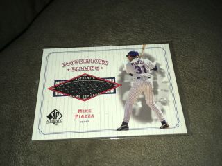 Mike Piazza Mets 2001 Sp Authentic Game Jersey Card