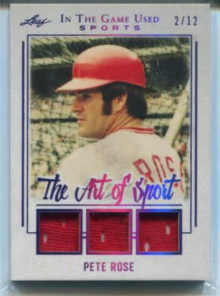2019 Leaf In The Game Pete Rose Triple Jersey 2/12