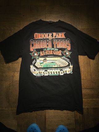 Vintage Baltimore Orioles 1993 All Star Game T Shirt Logo 7 Mens Large
