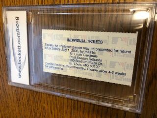 2004 Boston Red Sox World Series Game 4 Ticket Stub Curse Reversed BCCG BGS 9 2