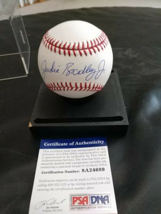 Jackie Bradley Jr Autograph Ball With And Case