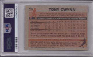 1983 Topps Tony Gwynn 482 Baseball Card PSA NM - 7 2
