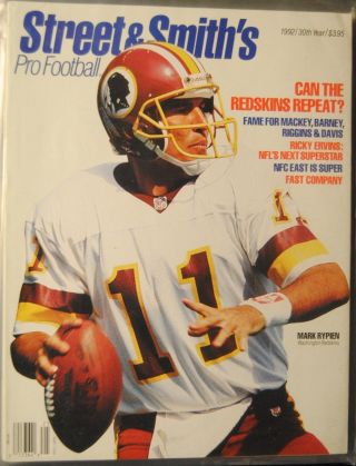 1992 Street & Smiths Pro Football Yearbook - Washington Redskins Mark Rypien
