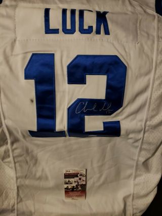 Andrew Luck All Sewn Colts Hof Jsa Certified Signed Auto Autograph Jersey Read