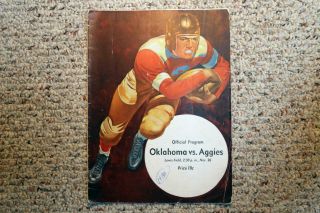 1938 University Of Oklahoma Vs.  Utah State University - Vintage Football Program