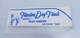 Vintage Taunton Dog Track Greyhound Racing Paper Hat.  In Plastic