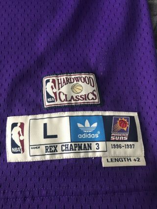 MENS ADIDAS HARDWOOD CLASSICS Rex Chapman PHOENIX SUNS NBA JERSEY Large 3