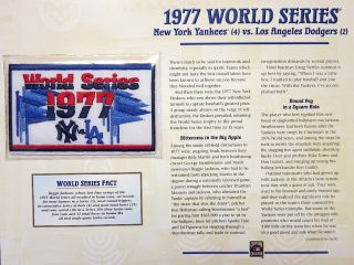 1977 World Series Patch Card Willabee Ward York Yankees Los Angeles Dodgers