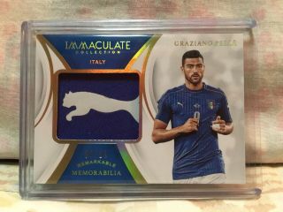 2018 - 19 Immaculate Gold Remarkable Memorabilia Logo Patch Graziano Pelle /10
