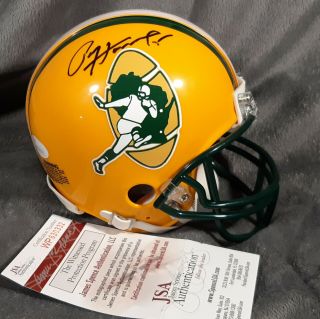 Paul Hornung Signed Green Bay Packers Mini Helmet Jsa Witness Acme Throwback