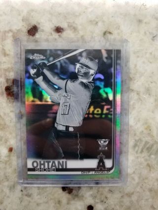 2019 Topps Chrome Shohei Ohtani Negative Refractor Sp All Star Rc Cup 1 Angels
