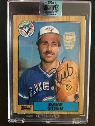 2018 Topps Archives Signature Retired Dave Stieb Buyback Auto /99 1987