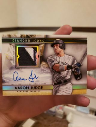 2019 Topps Diamond Icons Aaron Judge 1/1 Gold Patch Auto Yankees