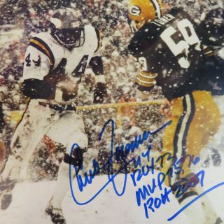 Chuck Foreman Signed 14x11 Photo - Minnesota Vikings Legend Auto Autograph