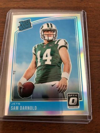 Sam Darnold 2018 Donruss Optic Rated Rookie Silver Holo Prizm Jets Rc